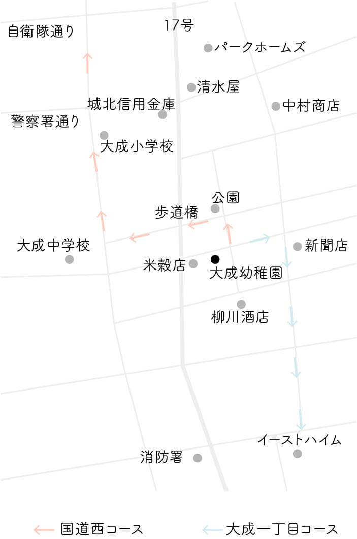徒歩通園マップ